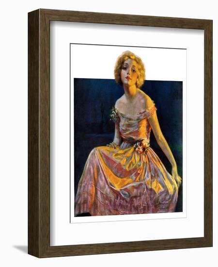 "Golden Ball Gown,"October 23, 1926-Bradshaw Crandall-Framed Giclee Print