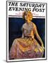 "Golden Ball Gown," Saturday Evening Post Cover, October 23, 1926-Bradshaw Crandall-Mounted Giclee Print