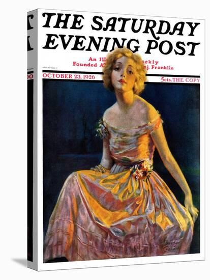 "Golden Ball Gown," Saturday Evening Post Cover, October 23, 1926-Bradshaw Crandall-Stretched Canvas
