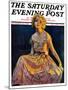 "Golden Ball Gown," Saturday Evening Post Cover, October 23, 1926-Bradshaw Crandall-Mounted Giclee Print