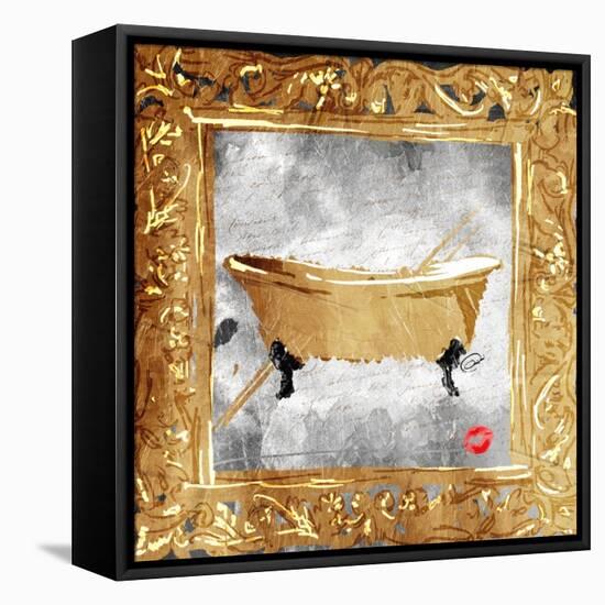 Golden Bath Kiss Mate-OnRei-Framed Stretched Canvas
