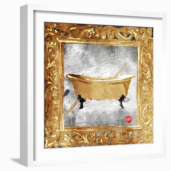 Golden Bath Kiss Mate-OnRei-Framed Art Print