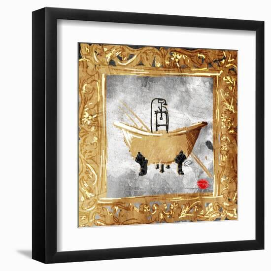 Golden Bath Kiss-OnRei-Framed Art Print