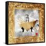 Golden Bath Kiss-OnRei-Framed Stretched Canvas