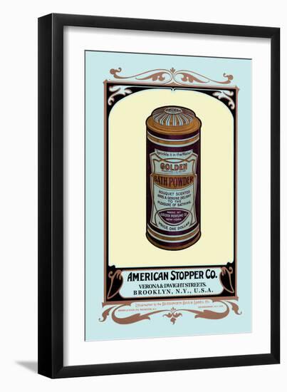 Golden Bath Powder-null-Framed Art Print