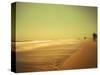 Golden Beach Landscape-Jan Lakey-Stretched Canvas