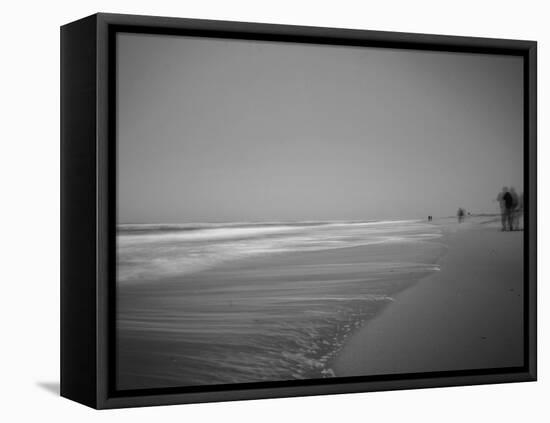 Golden Beach Landscape-Jan Lakey-Framed Stretched Canvas