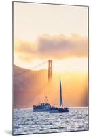 Golden Beams and Boats at Beautiful Golden Gate Bridge, San Francisco Bay-Vincent James-Mounted Photographic Print