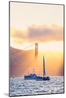 Golden Beams and Boats at Beautiful Golden Gate Bridge, San Francisco Bay-Vincent James-Mounted Photographic Print
