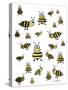 Golden Bees-Sartoris ART-Stretched Canvas