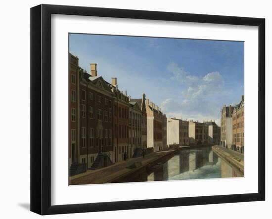 Golden Bend in the Herengracht, Amsterdam-Gerrit Adriaensz Berckheyde-Framed Art Print