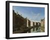 Golden Bend in the Herengracht, Amsterdam-Gerrit Adriaensz Berckheyde-Framed Art Print