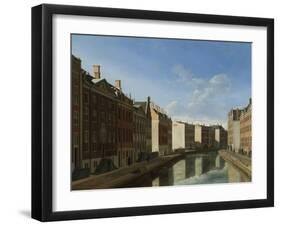 Golden Bend in the Herengracht, Amsterdam-Gerrit Adriaensz Berckheyde-Framed Art Print