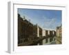 Golden Bend in the Herengracht, Amsterdam-Gerrit Adriaensz Berckheyde-Framed Art Print