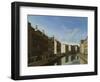 Golden Bend in the Herengracht, Amsterdam-Gerrit Adriaensz Berckheyde-Framed Art Print