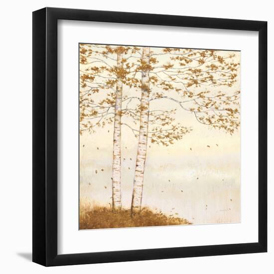 Golden Birch I Off White-James Wiens-Framed Art Print