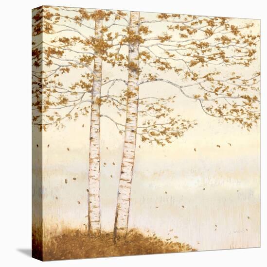 Golden Birch I Off White-James Wiens-Stretched Canvas