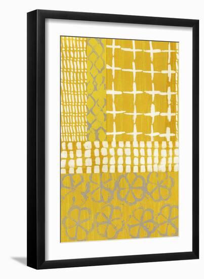 Golden Blockprint I-Chariklia Zarris-Framed Art Print