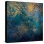 Golden Blue Marble Mate-Jace Grey-Stretched Canvas