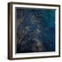 Golden Blue Marble-Jace Grey-Framed Art Print