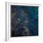 Golden Blue Marble-Jace Grey-Framed Art Print