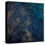 Golden Blue Marble-Jace Grey-Stretched Canvas