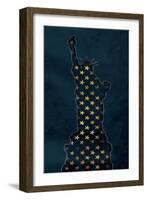 Golden Blue Statue-Jace Grey-Framed Art Print