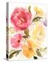 Golden Blush Blossoms II-Victoria Barnes-Stretched Canvas