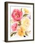 Golden Blush Blossoms II-Victoria Barnes-Framed Art Print