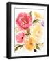 Golden Blush Blossoms II-Victoria Barnes-Framed Art Print