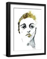 Golden Boy Golden Kiss-Stella Chang-Framed Art Print