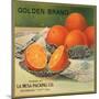 Golden Brand - Riverside, California - Citrus Crate Label-Lantern Press-Mounted Art Print