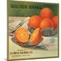 Golden Brand - Riverside, California - Citrus Crate Label-Lantern Press-Mounted Art Print