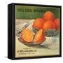 Golden Brand - Riverside, California - Citrus Crate Label-Lantern Press-Framed Stretched Canvas