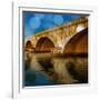 Golden Bridge-Kevin Calaguiro-Framed Art Print