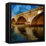 Golden Bridge-Kevin Calaguiro-Framed Stretched Canvas