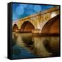 Golden Bridge-Kevin Calaguiro-Framed Stretched Canvas