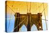 Golden Brooklyn Bridge-Philippe Hugonnard-Stretched Canvas