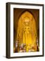 Golden Buddha Image Standing 33Ft Tall Inside Ananda Paya, Bagan, Myanmar (Burma), Southeast Asia-Lee Frost-Framed Photographic Print