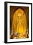 Golden Buddha Image Standing 33Ft Tall Inside Ananda Paya, Bagan, Myanmar (Burma), Southeast Asia-Lee Frost-Framed Photographic Print