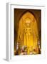 Golden Buddha Image Standing 33Ft Tall Inside Ananda Paya, Bagan, Myanmar (Burma), Southeast Asia-Lee Frost-Framed Photographic Print