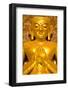 Golden Buddha Image Standing 33Ft Tall Inside Ananda Paya, Bagan, Myanmar (Burma), Southeast Asia-Lee Frost-Framed Photographic Print