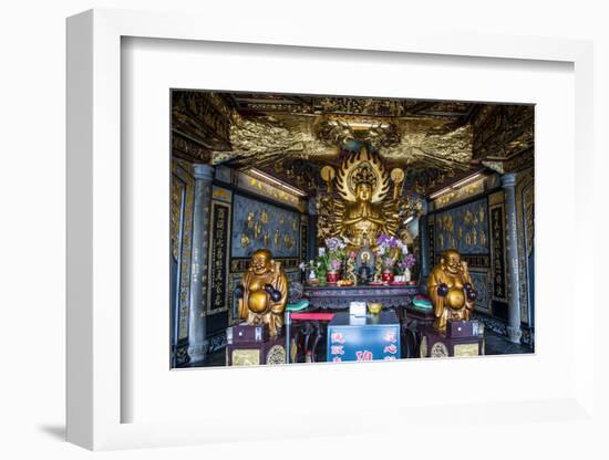 Golden Buddha in the Guandu Temple, Guandu, Taipei, Taiwan, Asia-Michael Runkel-Framed Photographic Print