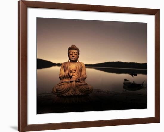 Golden Buddha Lakeside-Jan Lakey-Framed Photographic Print