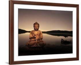 Golden Buddha Lakeside-Jan Lakey-Framed Photographic Print