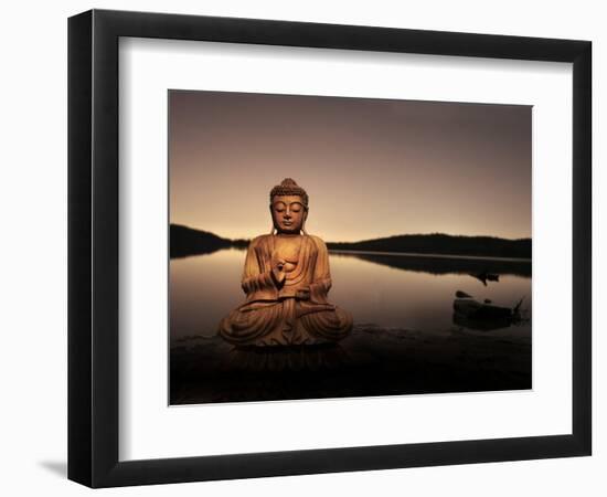 Golden Buddha Lakeside-Jan Lakey-Framed Photographic Print