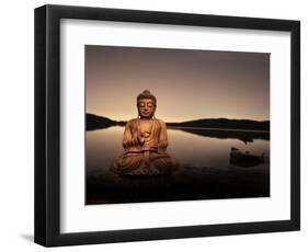 Golden Buddha Lakeside-Jan Lakey-Framed Photographic Print