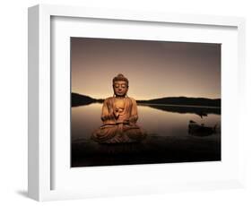 Golden Buddha Lakeside-Jan Lakey-Framed Photographic Print