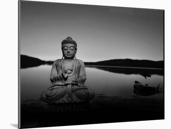 Golden Buddha Lakeside-Jan Lakey-Mounted Photographic Print