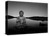 Golden Buddha Lakeside-Jan Lakey-Stretched Canvas